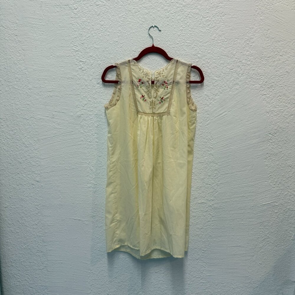 vintage Barbizon nightgown with embroidered floral details